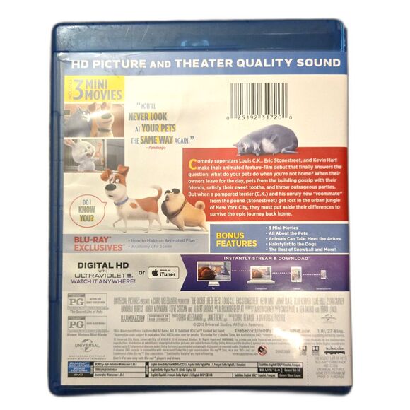 The Secret Life of Pets (No DVD or Digital Code) Illumination - Picture 2 of 5
